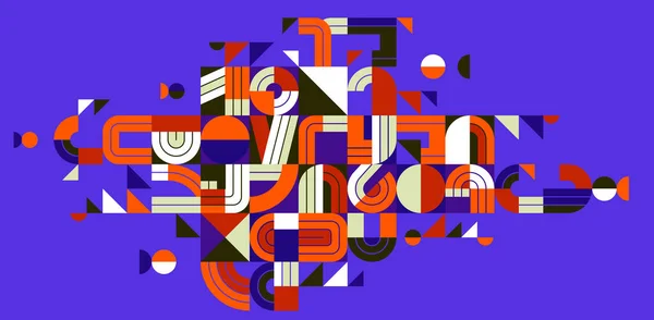 Abstraktní Geometrický Kompoziční Vektorový Design Barevná Abstrakce Výtvarné Ilustrace Moderních — Stockový vektor