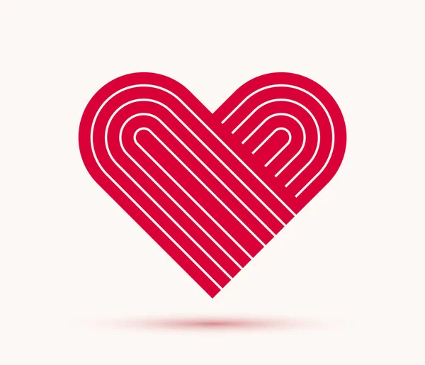 Heart Geometric Linear Logo Vector Icon Logotype Graphic Design Modern — Stock Vector