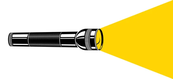 懐中電灯の照明ベクトル広告ポスターイラストテキストのコピースペース バナー 背景や壁紙のためのフラットスタイルテンプレート — ストックベクタ