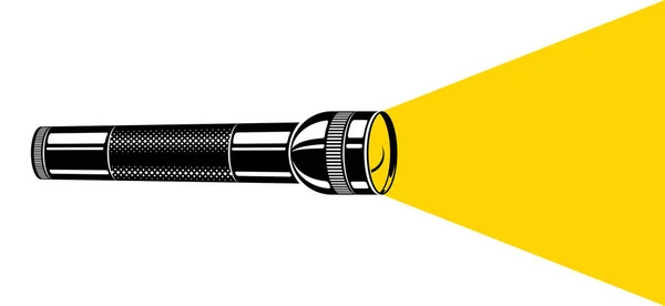 Flashlight Belysning Vektor Reklam Affisch Illustration Med Kopia Utrymme För — Stock vektor