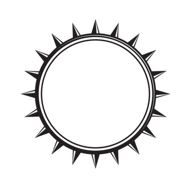 Keskin metal turşu vektör simgesine sahip tasma beyaz üzerine izole edildi.