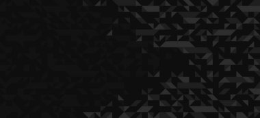 Soyut mozaik vektör arkaplan siyah ve gri tek renkli illüstrasyon, geometrik karo arkaplan soyutlaması, reklam ve sunumlar için boş şablon.