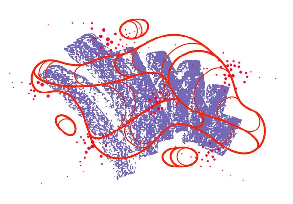 白地に手描きの要素を分離した抽象ベクトル図 — ストックベクタ