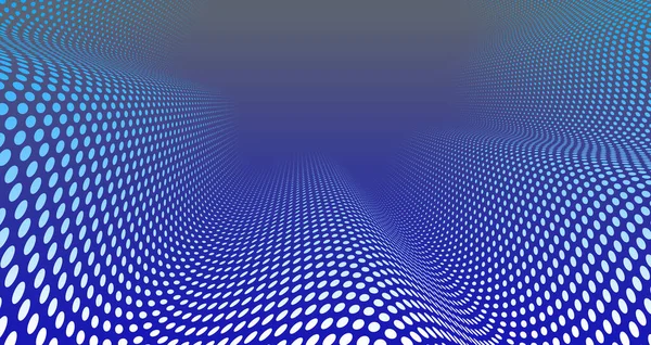 Vanishing Dots Vecteur Abstrait Fond Bleu Foncé Style Minimal Place — Image vectorielle