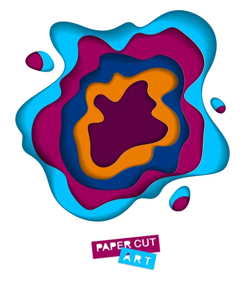 Soyut Renkli Kağıt Kesim Şekilleri Katmanlı Vektör Illüstrasyonları Kağıt Kesim — Stok Vektör