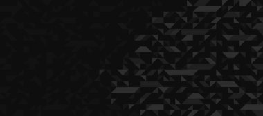 Soyut mozaik vektör arkaplan siyah ve gri tek renkli illüstrasyon, geometrik karo arkaplan soyutlaması, reklam ve sunumlar için boş şablon.