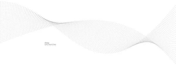 Светло Серый Абстрактный Фон Векторная Волна Текущих Частиц Кривые Линии — стоковый вектор