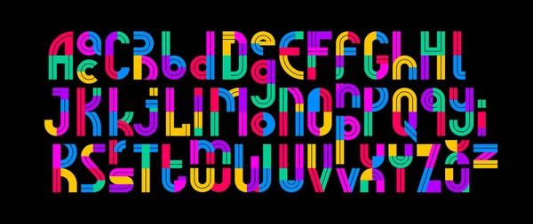 Kinder Alphabet Bunte Geometrische Vektorschrift Buchstaben Sind Einfach Verwenden Für — Stockvektor