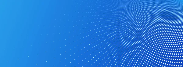 Blue Dots Perspective Vector Abstract Background Multimedia Internet Information Theme — Vettoriale Stock
