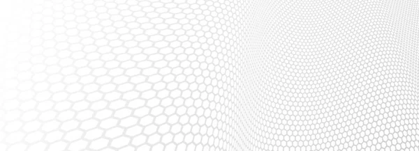 Hexagons Pattern Perspective Vector Abstract Background Technology Theme Network Big — Vetor de Stock