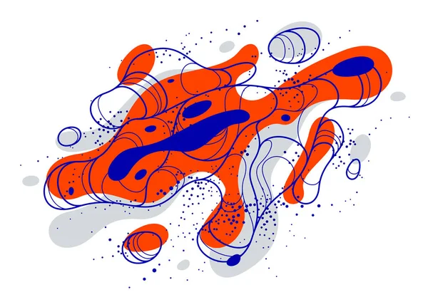 Illustration Vectorielle Abstraite Fluides Lave Colorés Formes Gradients Bulles Mouvement — Image vectorielle