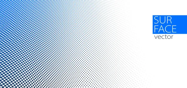 Dotted Vector Abstract Background Blue Grey Dots Perspective Flow Dotty — 图库矢量图片