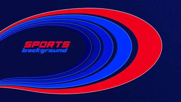 Sports Background Vector Abstract Lines Dimensional Rotation Dark Red Blue — Stockvektor