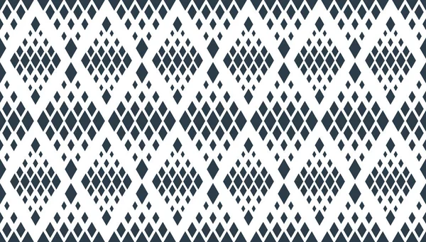 Rhombuses Seamless Geometric Vector Pattern Rhomb Simple Black White Wallpaper — Stock Vector