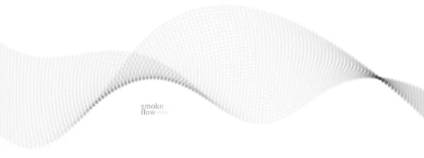 Αφηρημένο Διάνυσμα Φόντο Καπνού Κύμα Που Ρέει Σωματίδια Κύκλους Ανοιχτό — Διανυσματικό Αρχείο