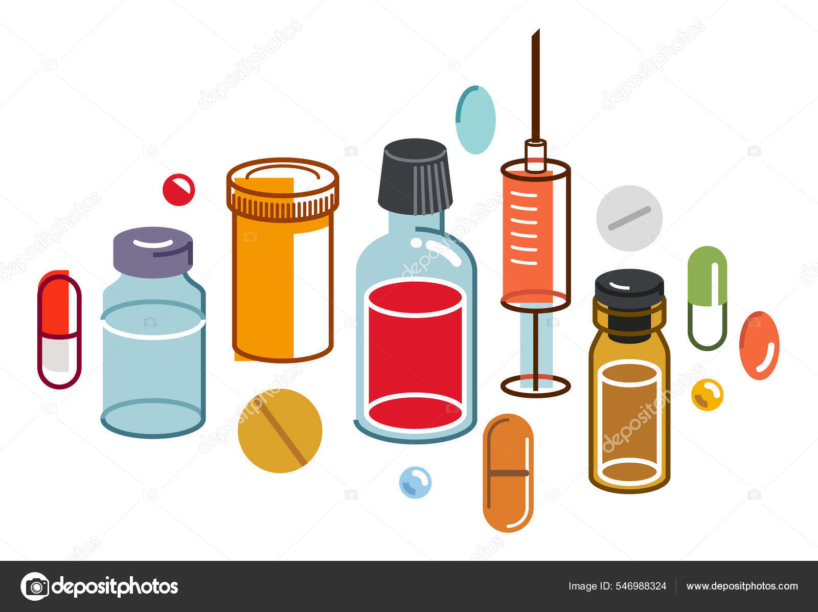 ícone linear do frasco de comprimidos. medicamentos. ilustração de