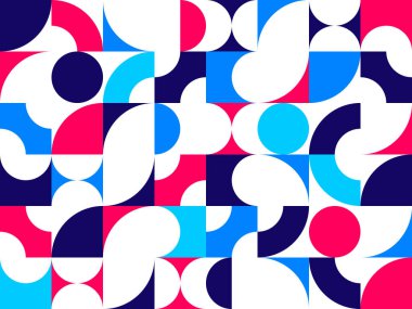Kusursuz geometrik desen, duvar kağıdı veya web siteleri için soyut vektör arkaplanı veya geometrinin renkli elemanları ile oluşturulan kağıt baskısı.
