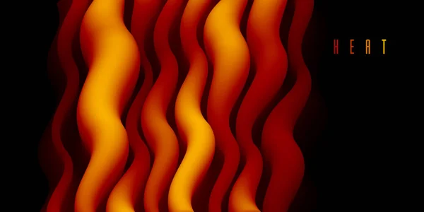 Gradient Färg Flame Fluid Form Vektor Abstrakt Bakgrund Dynamisk Dimensionell — Stock vektor