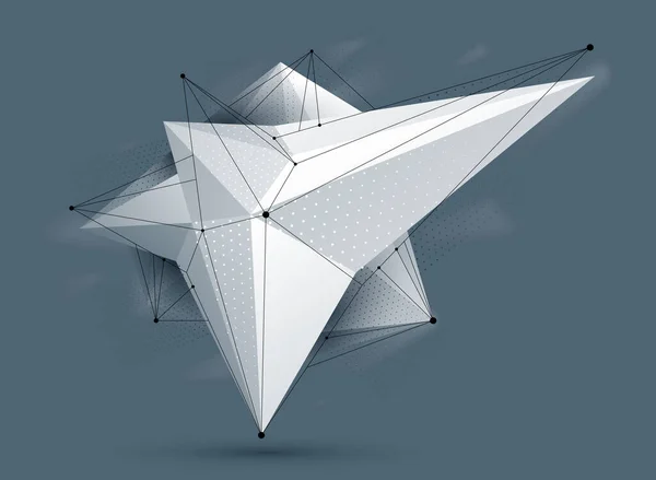 Polygonale Form Vektor Abstraktes Design Moderne Futuristische Form Neuronales Netzwerkkonzept — Stockvektor