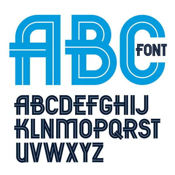 Set Van Vector Kapitaal Alfabet Letters Gemaakt Met Witte Lijnen — Stockvector