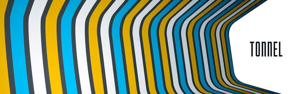 三维透视抽象矢量背景中的抽象线条 凉爽时髦的设计布局 70年代复古模板 — 图库矢量图片