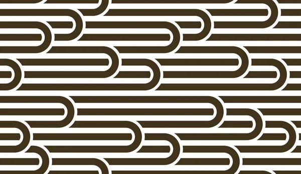 无缝线矢量几何简约的图案 抽象线条排列背景 条纹织造 光学迷宫 扭曲条纹 黑白设计 — 图库矢量图片