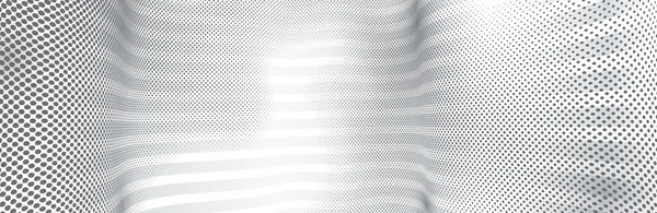 Vetor Abstrato Monocromático Pontilhado Textura Linhas Fundo Com Perspectiva Dimensional — Vetor de Stock