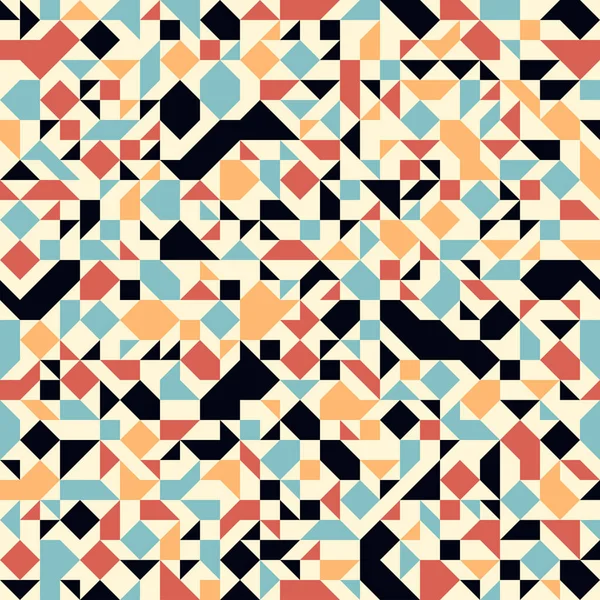 Patrón Sin Costura Mosaico Fondo Geométrico Caótico Vector Azulejos Para — Archivo Imágenes Vectoriales