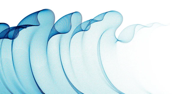 Динамическая Волна Прозрачная Ткань Тюля Ветру Поток Частиц Эффект Движении — стоковый вектор