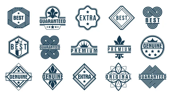 Colección Insignias Logotipos Para Diferentes Productos Negocios Conjunto Emblemas Vectoriales — Vector de stock