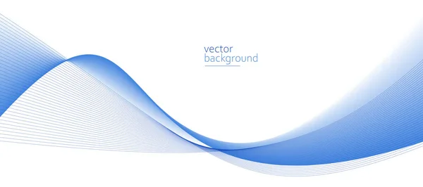 Smooth Flow Wavy Shape Gradient Vector Abstract Background Light Blue — Vettoriale Stock