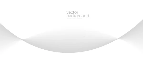 Smooth Flow Wavy Shape Gradient Vector Abstract Background Light Grey — Stock Vector