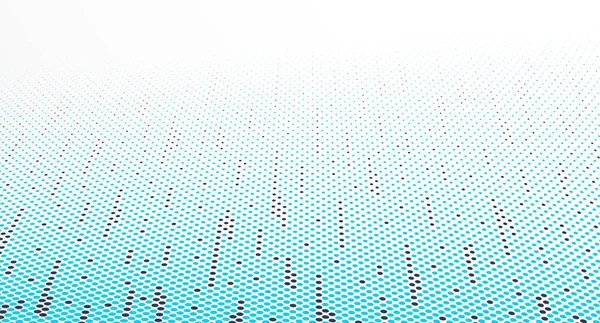 Blue Dots Perspective Vector Abstract Background Multimedia Internet Information Theme — Stockvektor