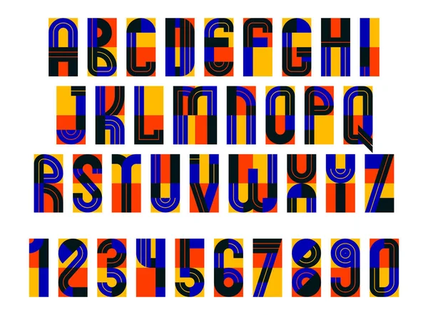 Geometryczny Nowoczesny Projekt Wektora Czcionki Geometryczna Typografia Zestaw Liter Alfabetu — Wektor stockowy
