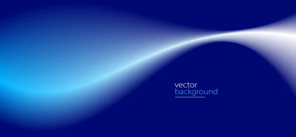 Curva Forma Flujo Vector Fondo Abstracto Gradiente Azul Oscuro Concepto — Vector de stock