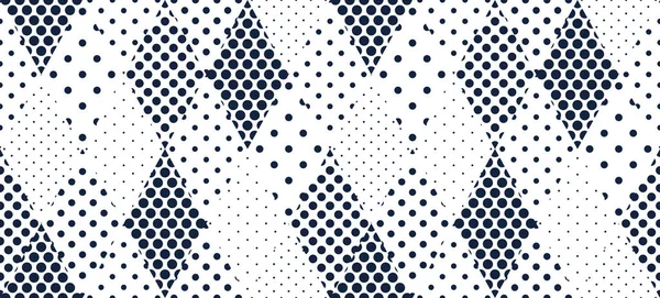 Rhombus Seamless Pattern Dots Vector Geometric Wallpaper Background — Stock Vector