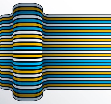 Üç boyutlu perspektifteki soyut çizgiler soyut vektör arkaplanı, havalı tasarım düzeni, 70 'lerin retro şablonu.