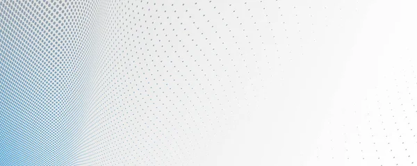 Dotted Vector Abstract Background Blue Grey Dots Perspective Flow Dotty — Wektor stockowy