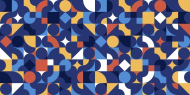 Kusursuz geometrik desen, duvar kağıdı veya web siteleri için soyut vektör arkaplanı veya geometrinin renkli elemanları ile oluşturulan kağıt baskısı.