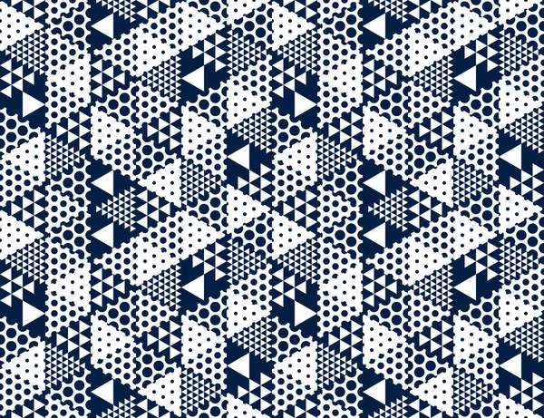 Küpler, eşkenar dörtgenler, üçgenler ve noktalar ile üç boyutlu geometrik desen vektör arkaplan, mimari ve inşaat, duvar kağıdı tasarımı.