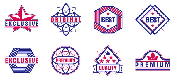 Badges Logo Collectie Voor Verschillende Producten Bedrijven Premium Beste Kwaliteit — Stockvector