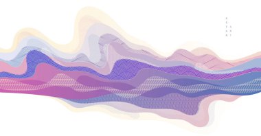 Doğa sanatı oryantal Japon tarzı vektör soyut arkaplan, su şekilleri ve dokuları gibi sulu..