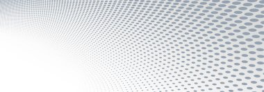 3 boyutlu perspektif vektörü soyut arka plandaki gri noktalar, noktalı desenli havalı tasarım, bilim teknolojisinin dalga akışı veya reklamlar için ticari boş şablon.
