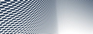 3 boyutlu perspektif vektörü soyut arkaplan, tek renkli desen havalı tasarım, bilim teknolojisinin dalga akışı veya reklamlar için iş içi boş şablon.