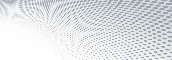 3 boyutlu perspektif vektörü soyut arka plandaki gri noktalar, noktalı desenli havalı tasarım, bilim teknolojisinin dalga akışı veya reklamlar için ticari boş şablon.
