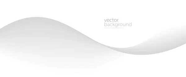 Curva Forma Flujo Vector Fondo Abstracto Gradiente Gris Claro Concepto — Vector de stock