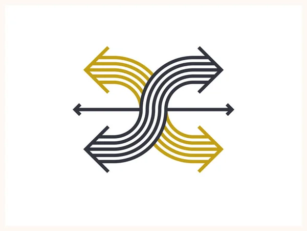 Pfeil Vektor Original Logo Isoliert Piktogramm Symbol Für Doppelte Pfeile — Stockvektor