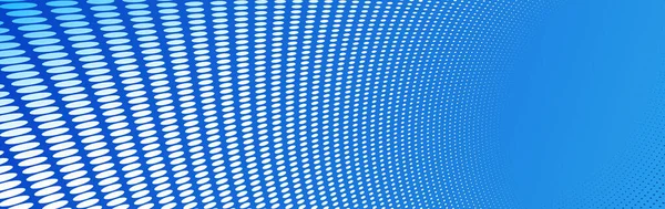 Dotted Vector Abstract Background Blue Dots Perspective Flow Multimedia Information — Vettoriale Stock