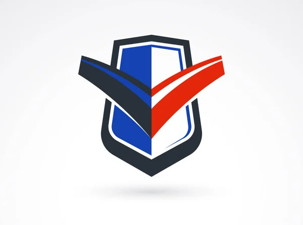 Escudo Logotipo Vector Símbolo Protección Munición Antivirus Tema Deportivo Seguro — Vector de stock
