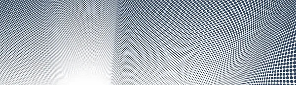 Black Dots Perspective Vector Abstract Background Monochrome Dotted Pattern Cool — Stockvektor